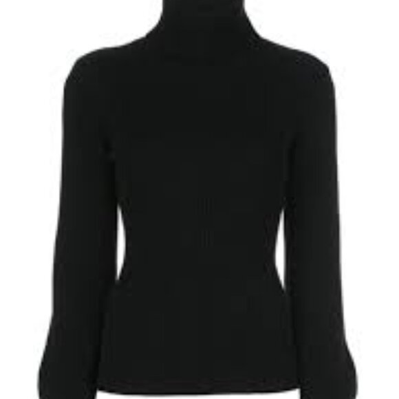 Reformation Victoria Wooly Cashmere Turtleneck Sweater Black | Size - Small - Picture 1 of 10